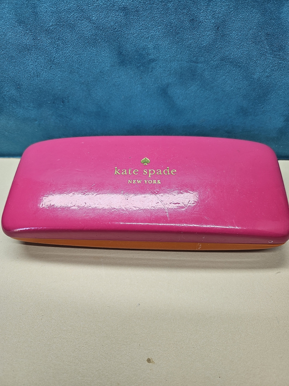 Kate Spade Pink and Orange Hard Sunglasses Case
